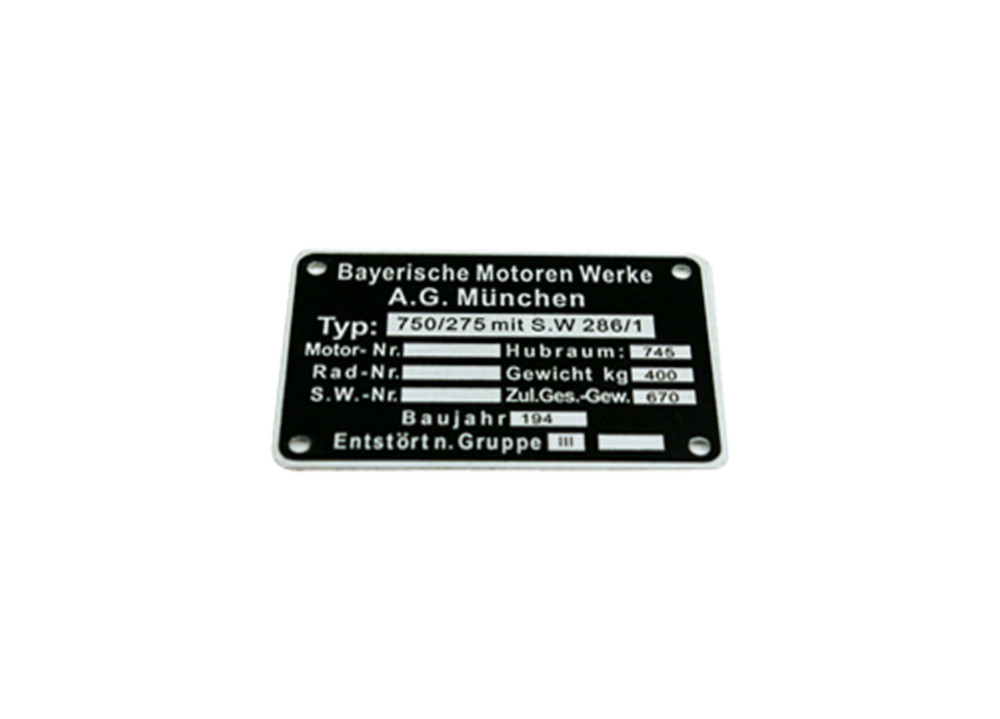 CJ750 tag fit for M72 Steib sidecar rear (earlier model)