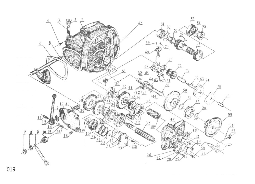 CJ750 M1M M1S 12V CATALOGUE PAGE 019 for 52 gearbox transmission ONLY